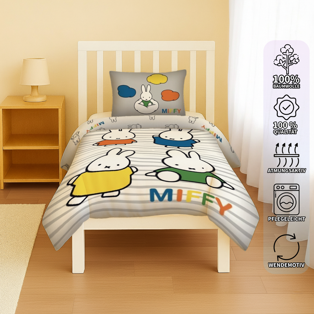 Miffy Bettwäsche Babybettwäsche 100 x 135 cm