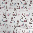 Baby Bettwäsche Bunny rosa mit Hase 100x135 + 40x60 cm