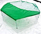 XXL rodent outdoor enclosure, free-range enclosure including protective net 