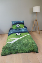 Baby Bettwäsche Fußball 100 x 135 cm, 100 % Baumwolle