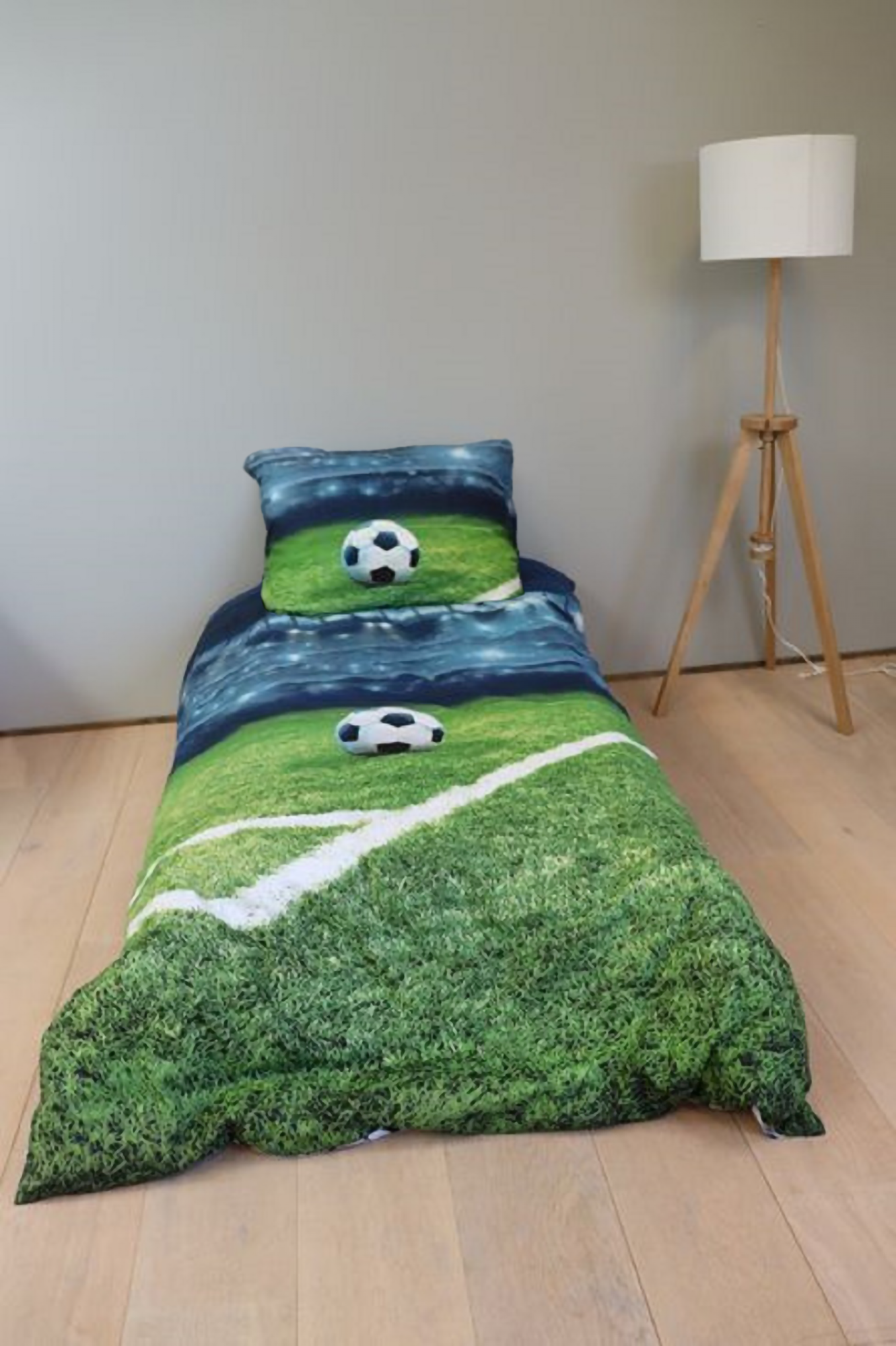 Baby Bettwäsche Fußball 100 x 135 cm, 100 % Baumwolle