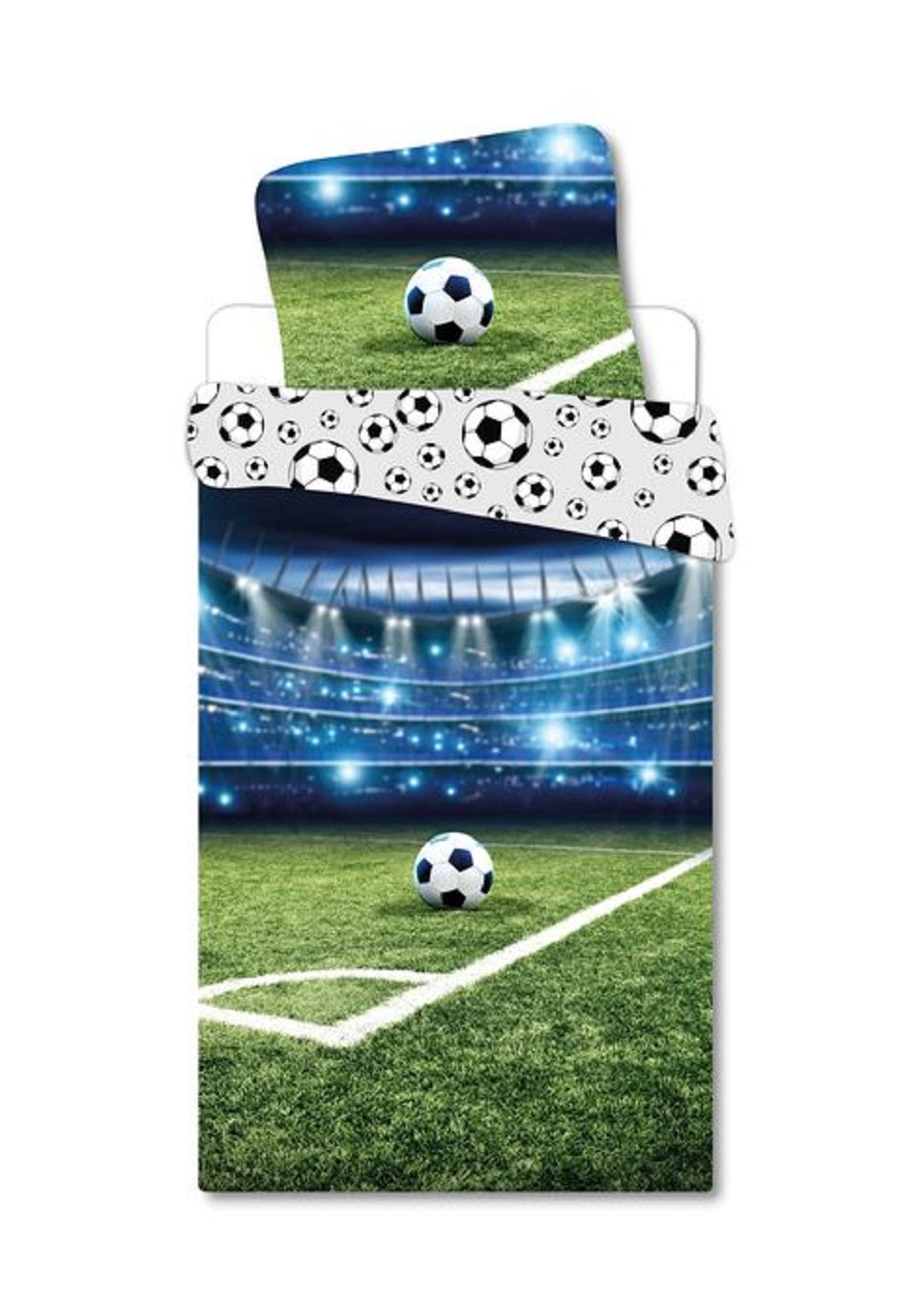 Baby Bettwäsche Fußball 100 x 135 cm, 100 % Baumwolle