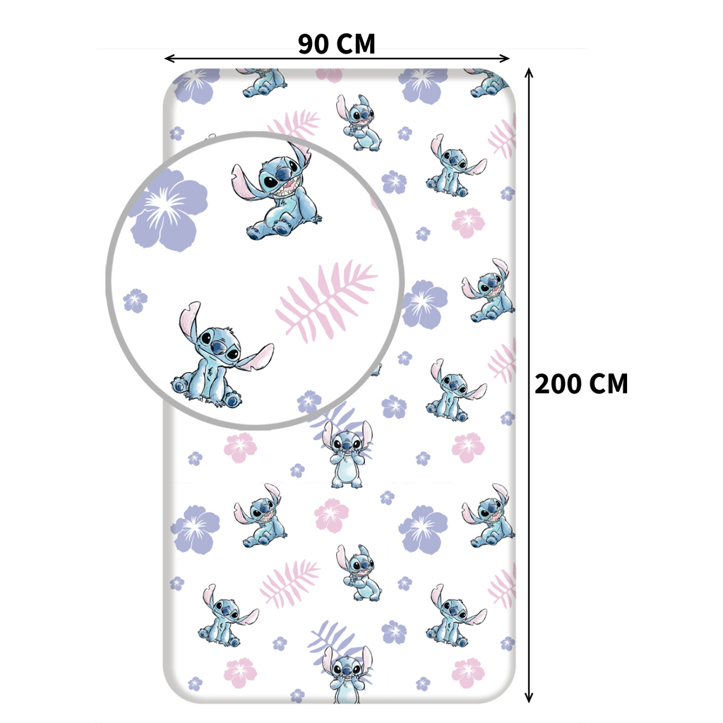 Lilo und Stitch Spannbetttuch Spannbettlaken Bettlaken 90 X 200 cm mit Maßangaben