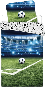 Bettwäsche Fußball Stadion 135 x 200 cm, 100 % Baumwolle
