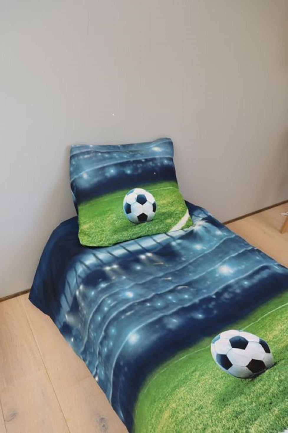 Bettwäsche Fußball Stadion 135 x 200 cm, 100 % Baumwolle