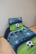 Bettwäsche Fußball Stadion 135 x 200 cm, 100 % Baumwolle