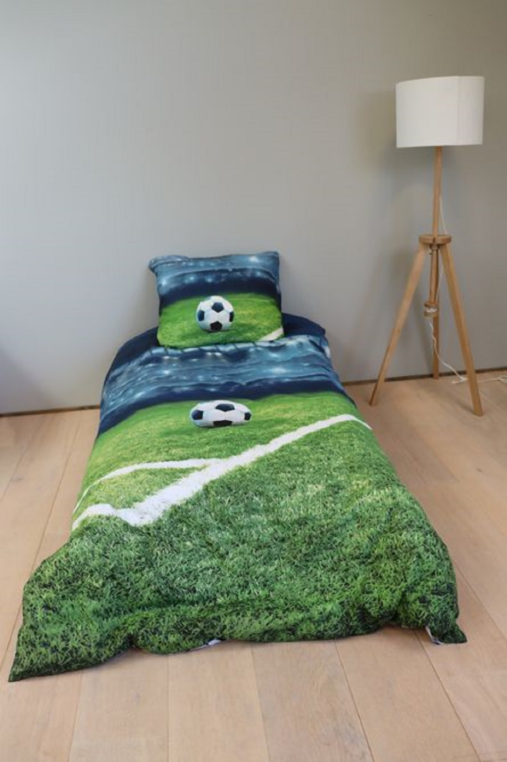 Bettwäsche Fußball Stadion 135 x 200 cm, 100 % Baumwolle