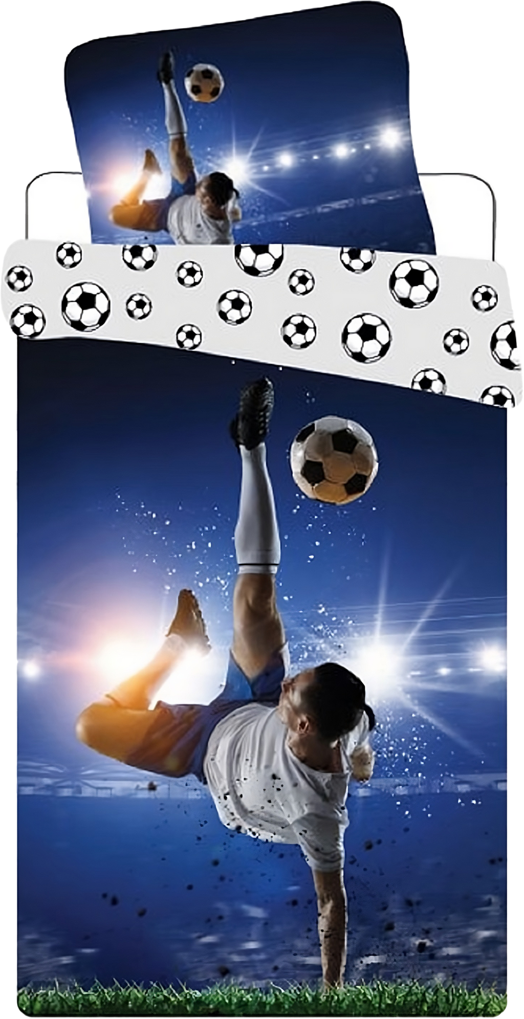 Bettwäsche Fußball Spieler 135 x 200 cm, 100 % Baumwolle