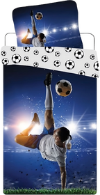 Bettwäsche Fußball Spieler 135 x 200 cm, 100 % Baumwolle