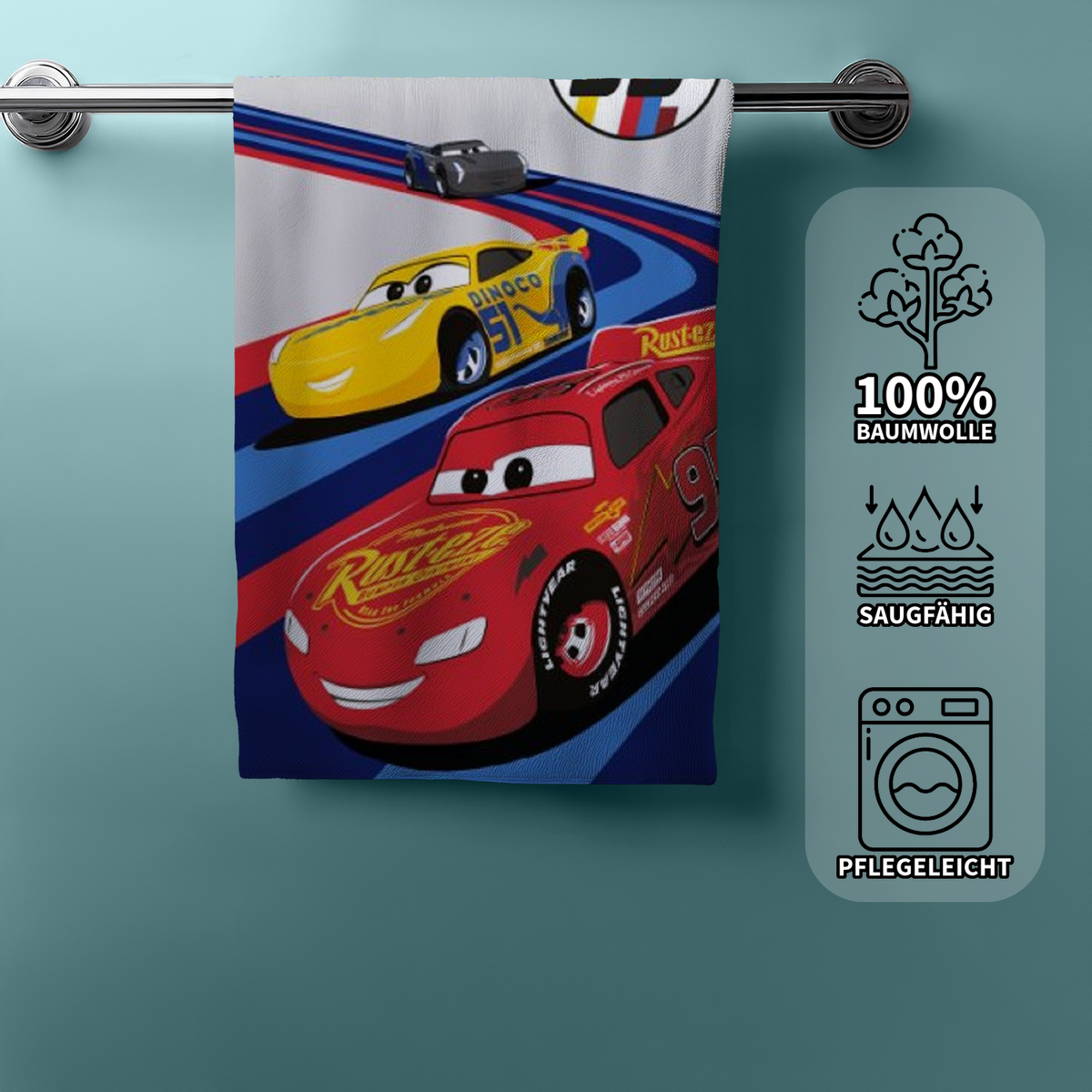 Disney Cars Duschtuch Badetuch  60 x 120 cm
