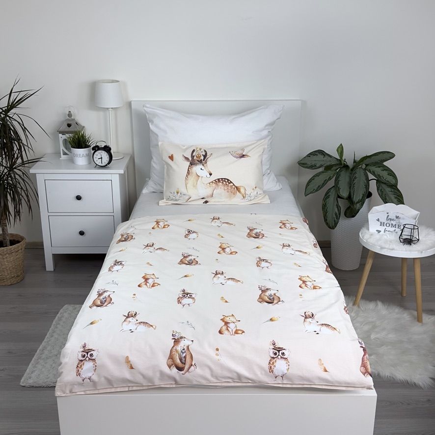 Waldtiere Baby Bettwäsche-Set 100 x 135 cm