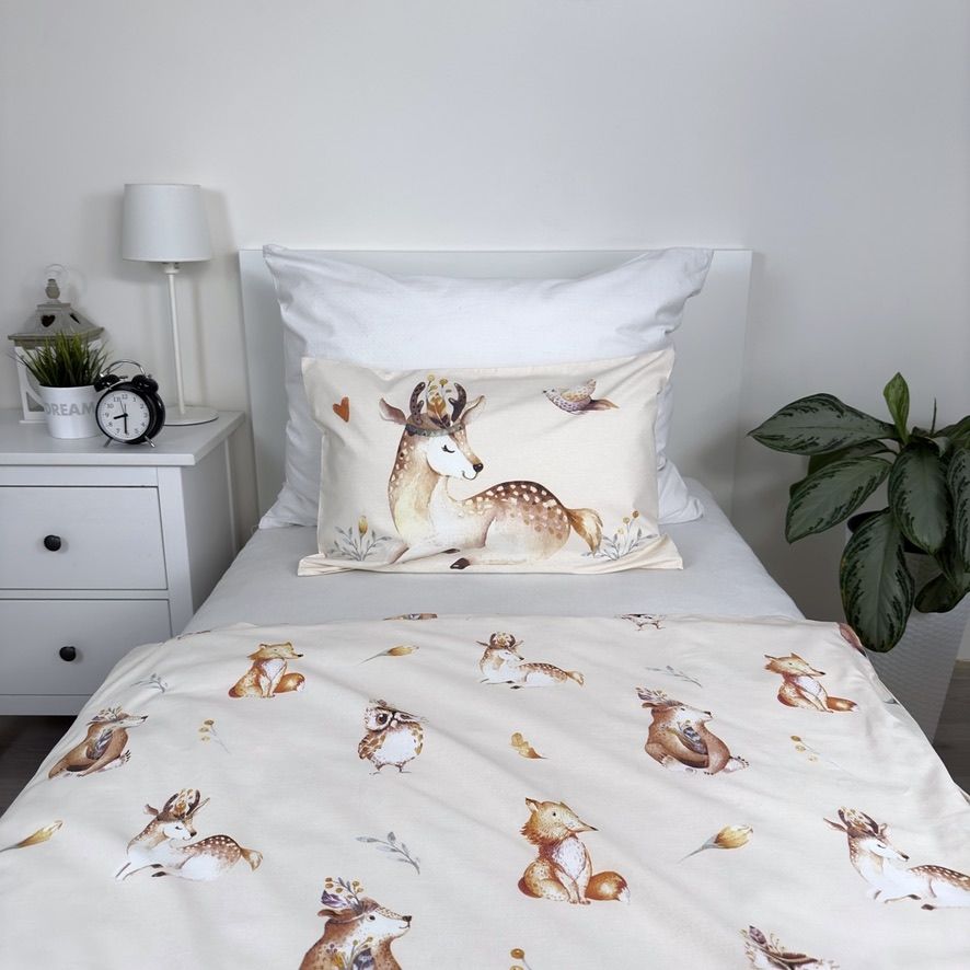 Waldtiere Baby Bettwäsche-Set 100 x 135 cm