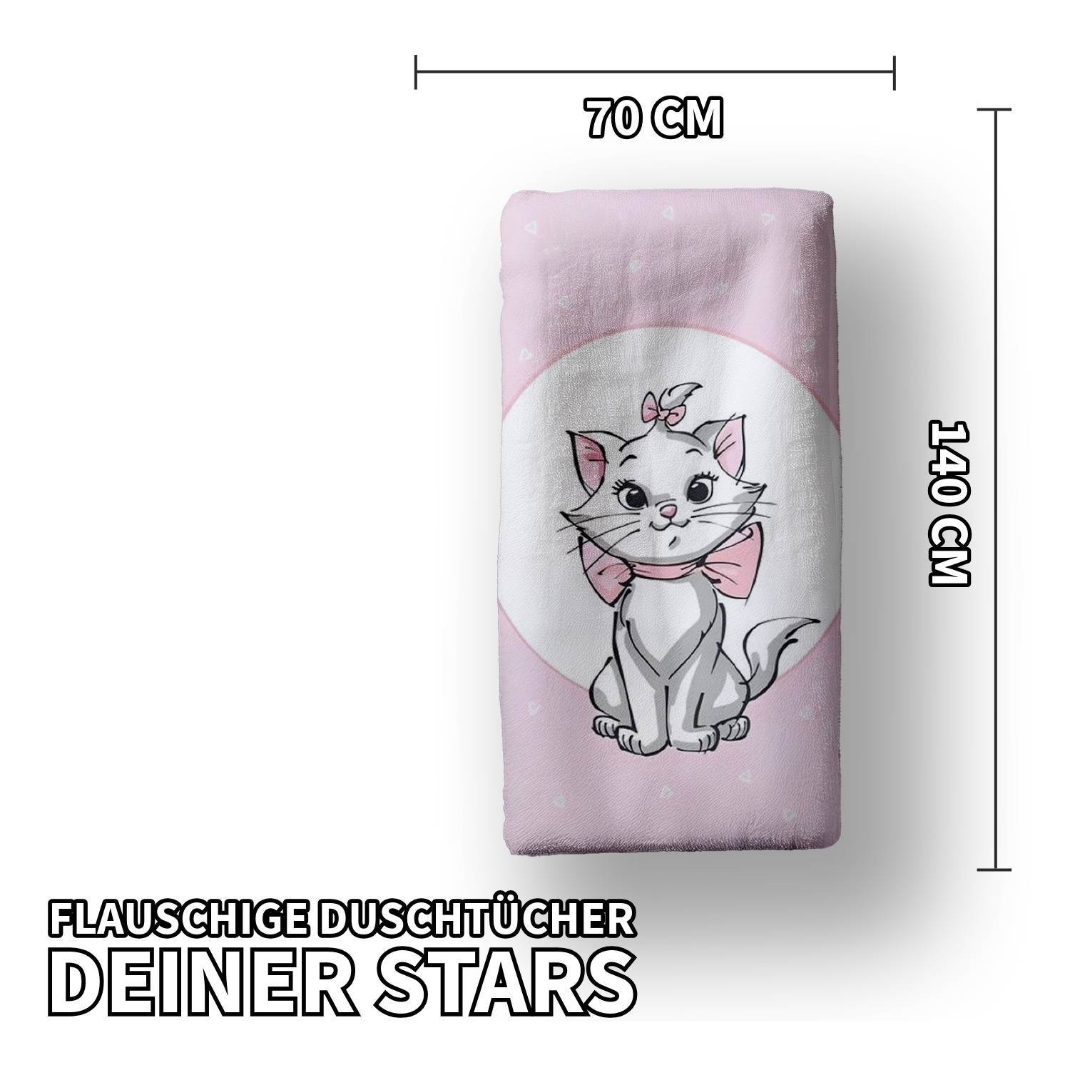 Disney Aristocats Marie Duschtuch Badetuch Strandtuch 70 x 140cm