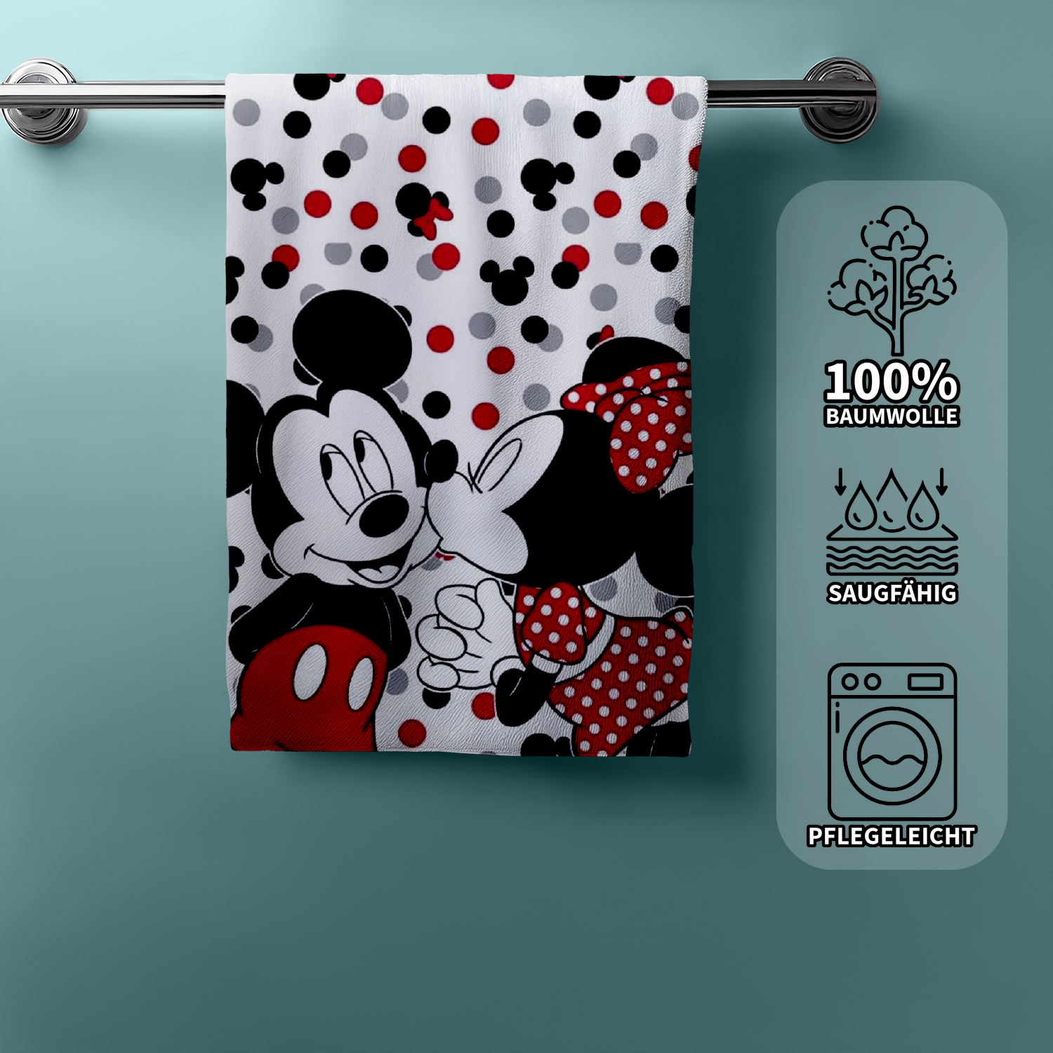 Minnie Mickey Duschtuch Strandtuch Badetuch 70 x 140 cm