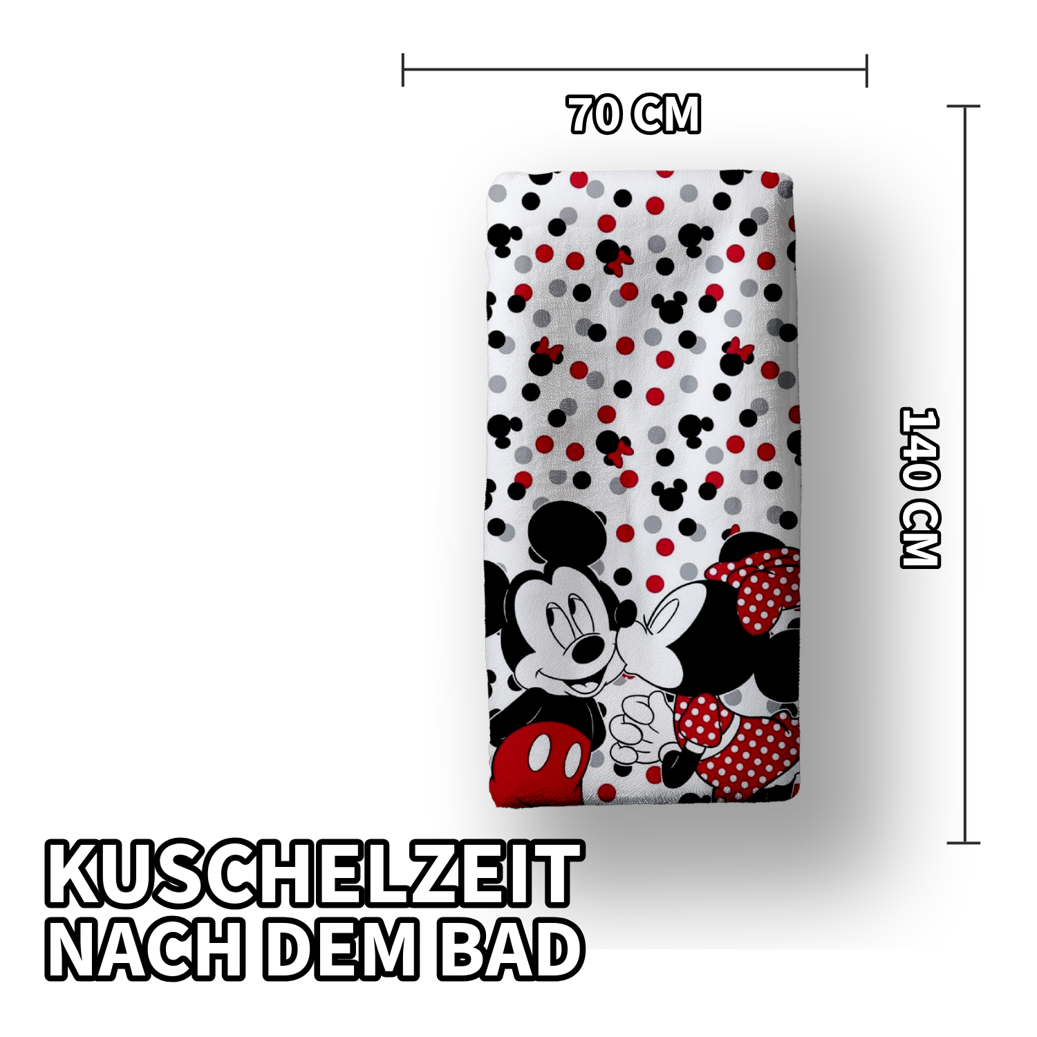 Minnie Mickey Duschtuch Strandtuch Badetuch 70 x 140 cm