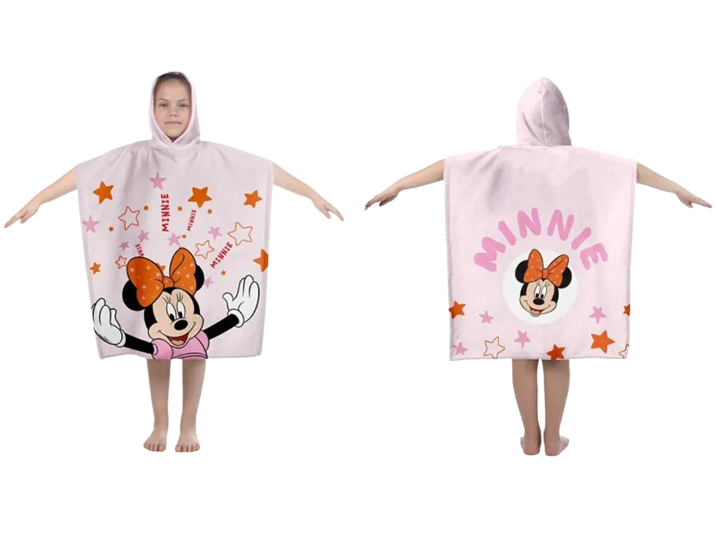 Minnie Mouse Badeponcho Poncho mit Kapuze 60 x 120 cm