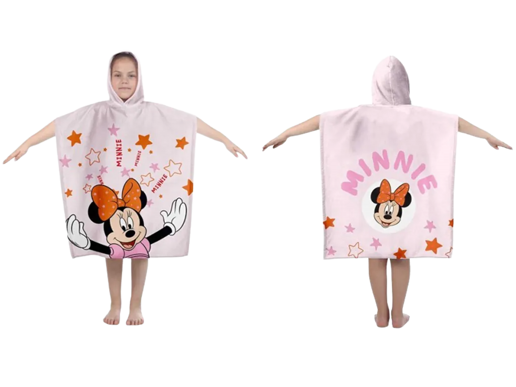 Minnie Mouse Badeponcho Poncho mit Kapuze 60 x 120 cm