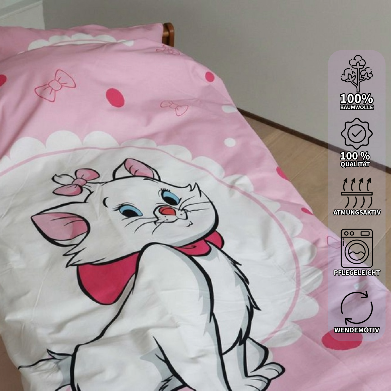 Disney Aristocats Bettwäsche Set  80 x 80 cm / 135 x 200 cm