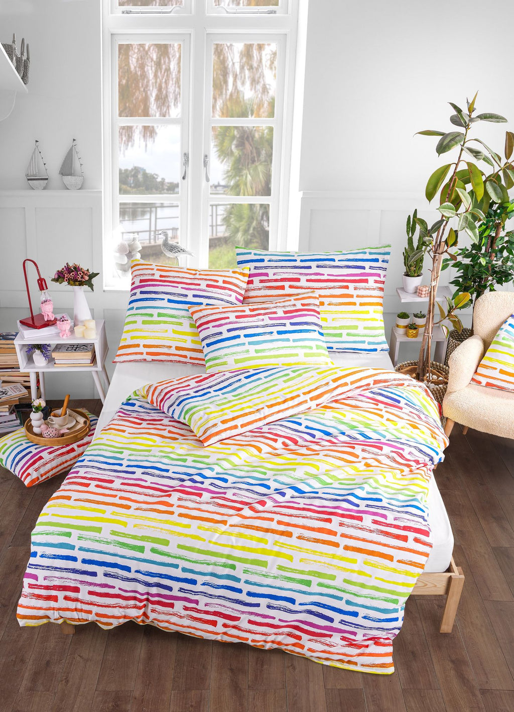 Renforce Bettwäsche Set 2 tlg. Elena 135 x 200 cm  80 x 80 cm