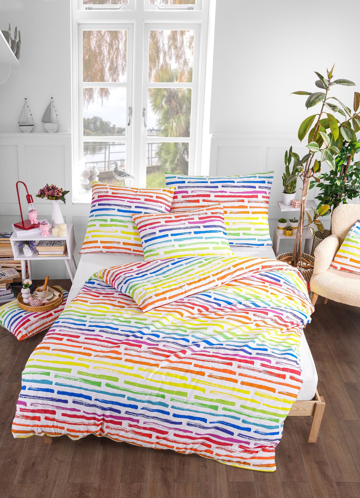 Renforce Bettwäsche Set 2 tlg. Elena 135 x 200 cm  80 x 80 cm