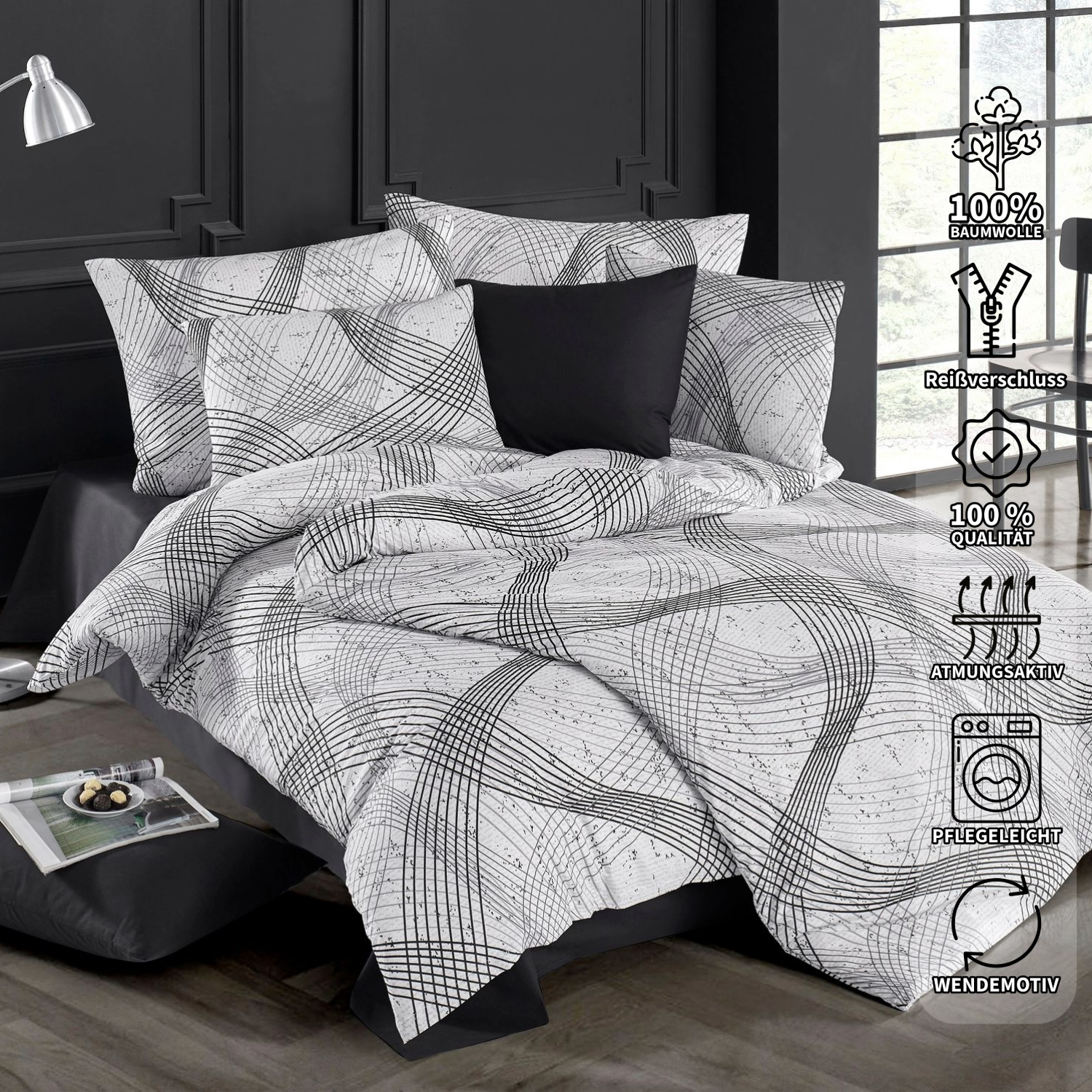 Bettwäsche Set Barla 100% Baumwolle, 135 x 200 cm, 2-teilig