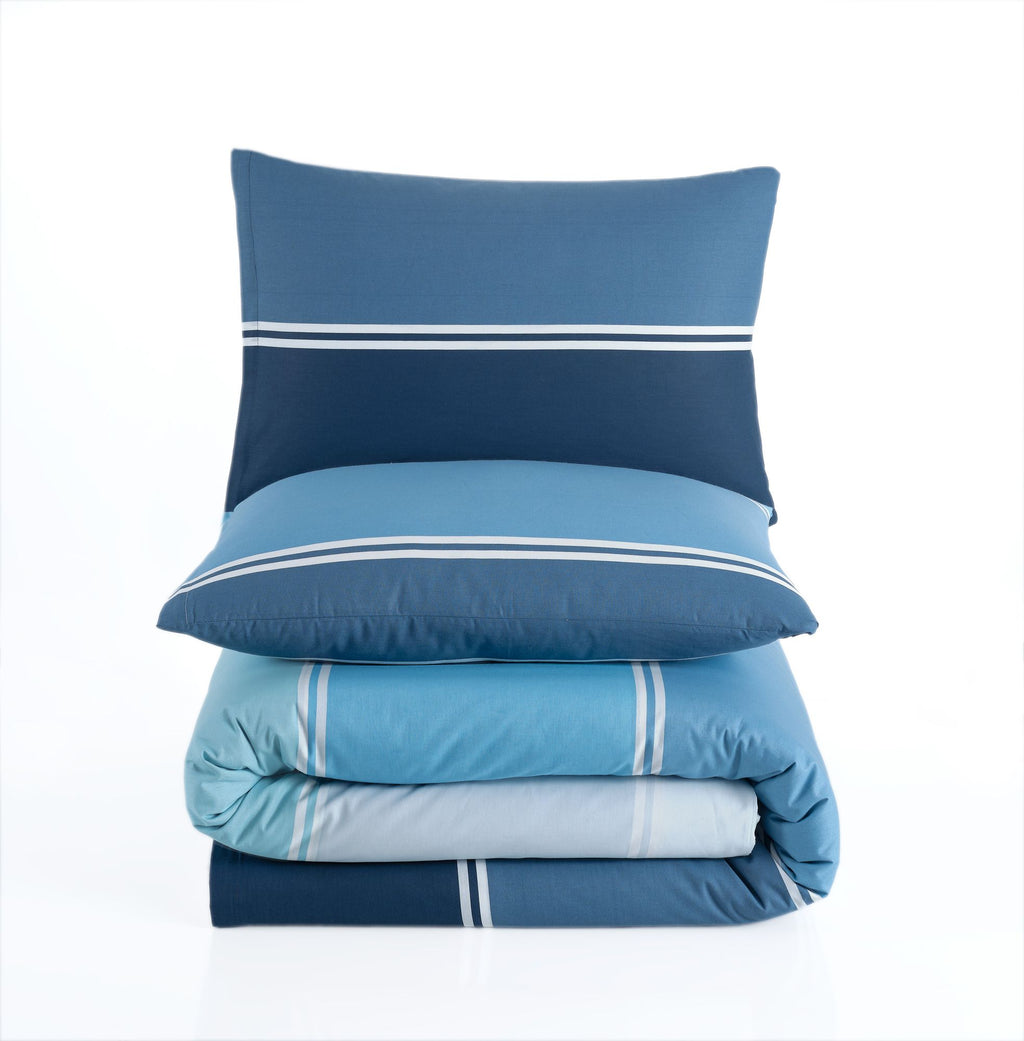 Bettwäsche Set Aqua 135 x 200 cm, 80 x 80 cm 100% Baumwolle