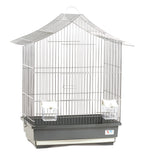 Birdcage birdhouse bird maker chrome gray