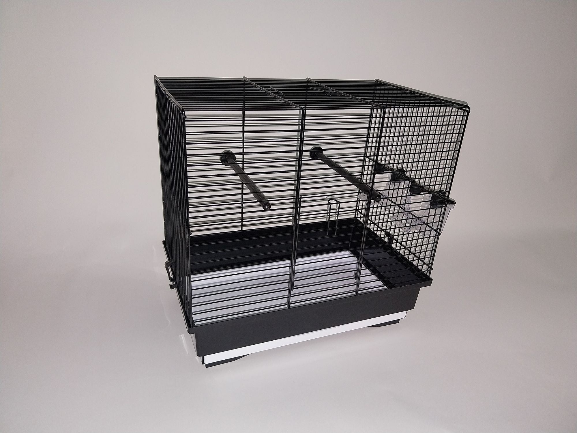 Vogelkäfig Vogelheim Vogelbauer schwarz grau