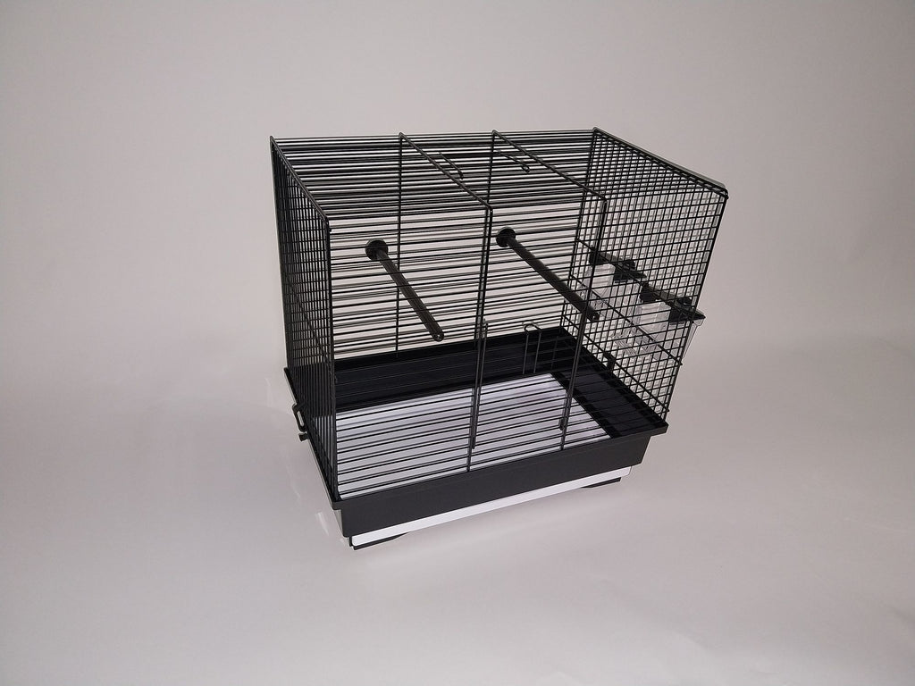 Vogelkäfig Vogelheim Vogelbauer schwarz grau