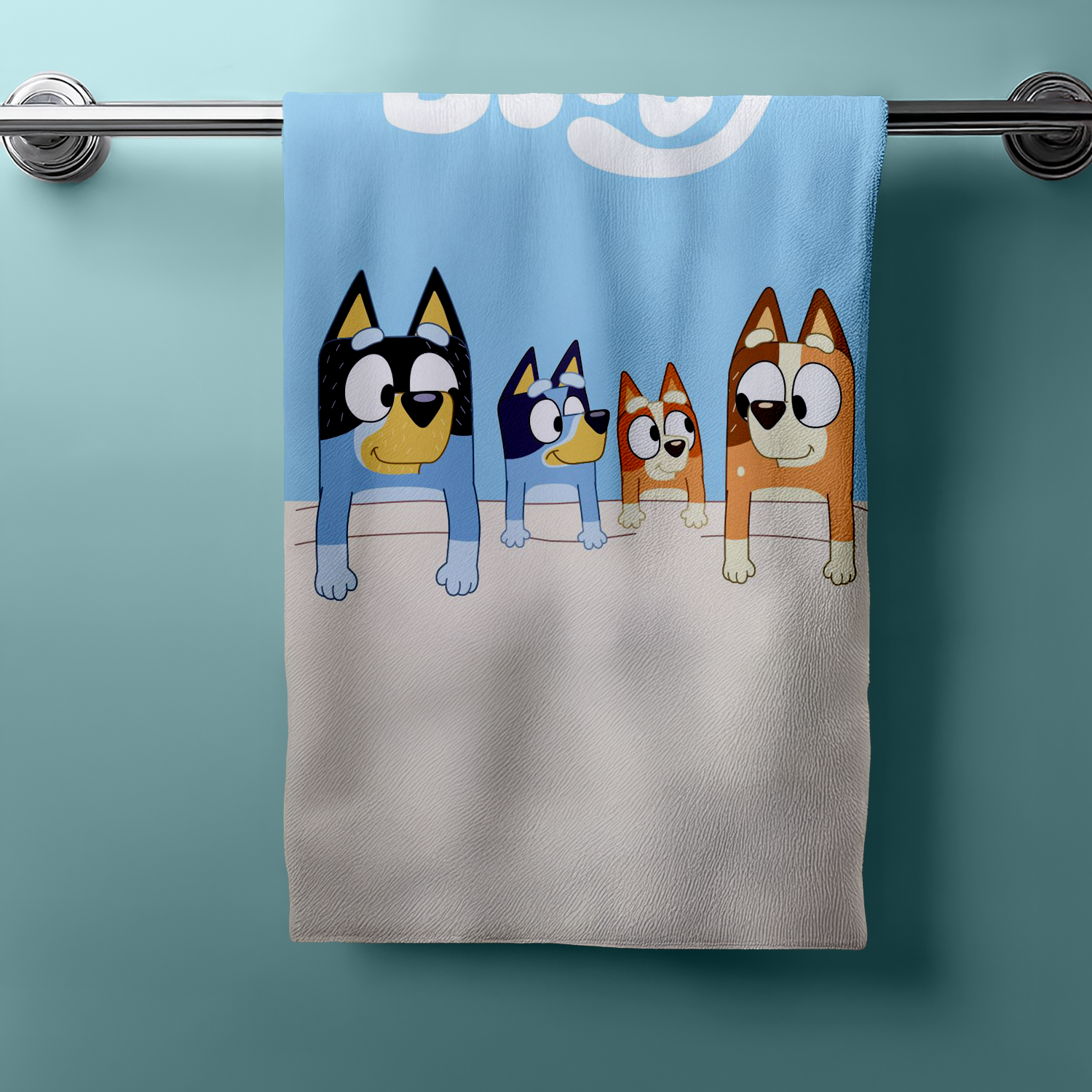 Bluey Duschtuch Strandtuch Badetuch 70 x 140 cm