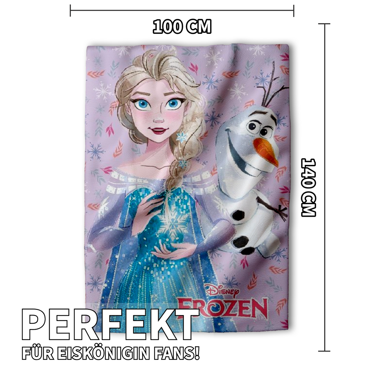 La Reine des Neiges Elsa et Olaf Couverture polaire douce 100 x 140 cm