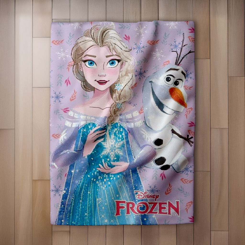 La Reine des Neiges Elsa et Olaf Couverture polaire douce 100 x 140 cm