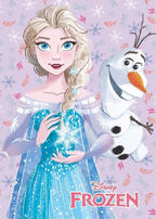 La Reine des Neiges Elsa et Olaf Couverture polaire douce 100 x 140 cm
