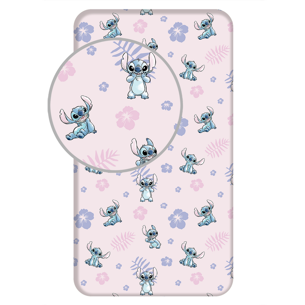 Lilo and Stitch fitted sheet, fitted bed sheet, bed sheet 90 x 200 cm