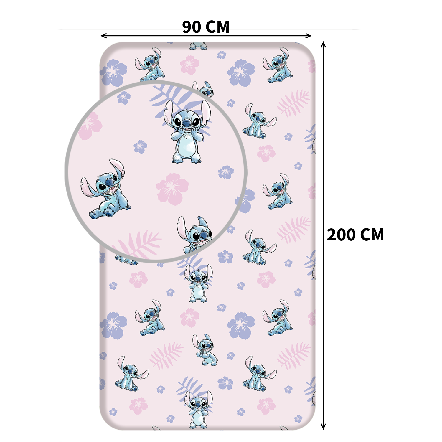 Lilo und Stitch Spannbetttuch Spannbettlaken Bettlaken 90 X 200 cm