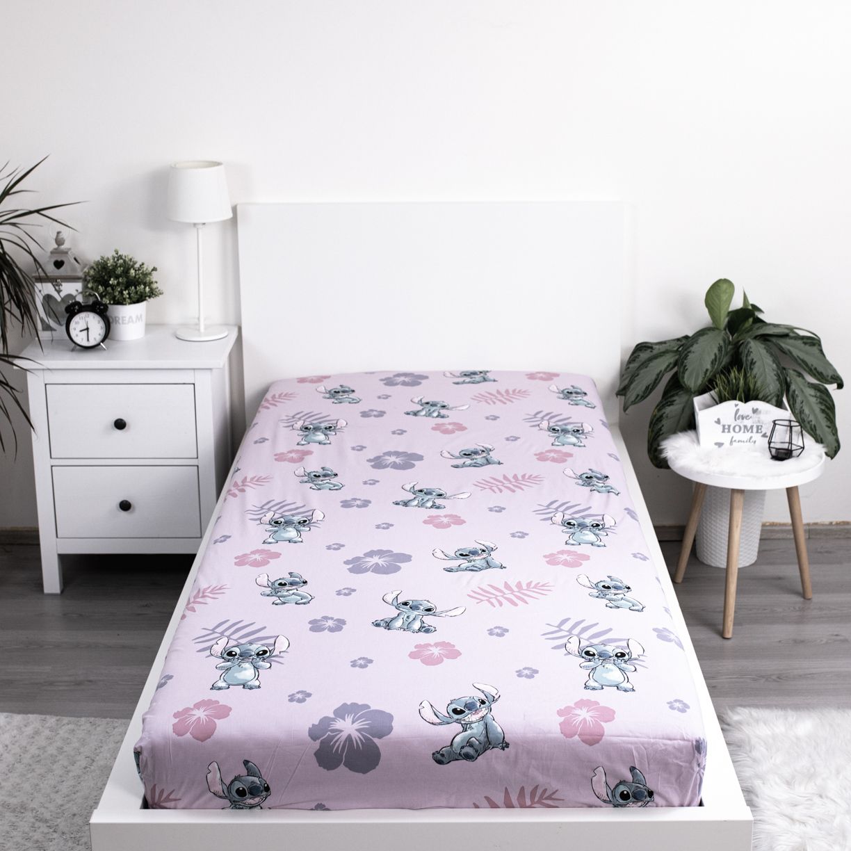 Lilo und Stitch Spannbetttuch Spannbettlaken Bettlaken 90 X 200 cm
