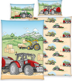 Trecker Baby Bettwäsche Set Traktor 100x135 cm (40x60 cm)