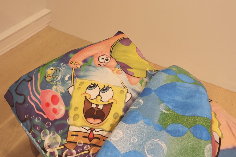 Spongebob Wende Bettwäsche Set 2 tlg. 135 x 200 cm 80 x 80cm
