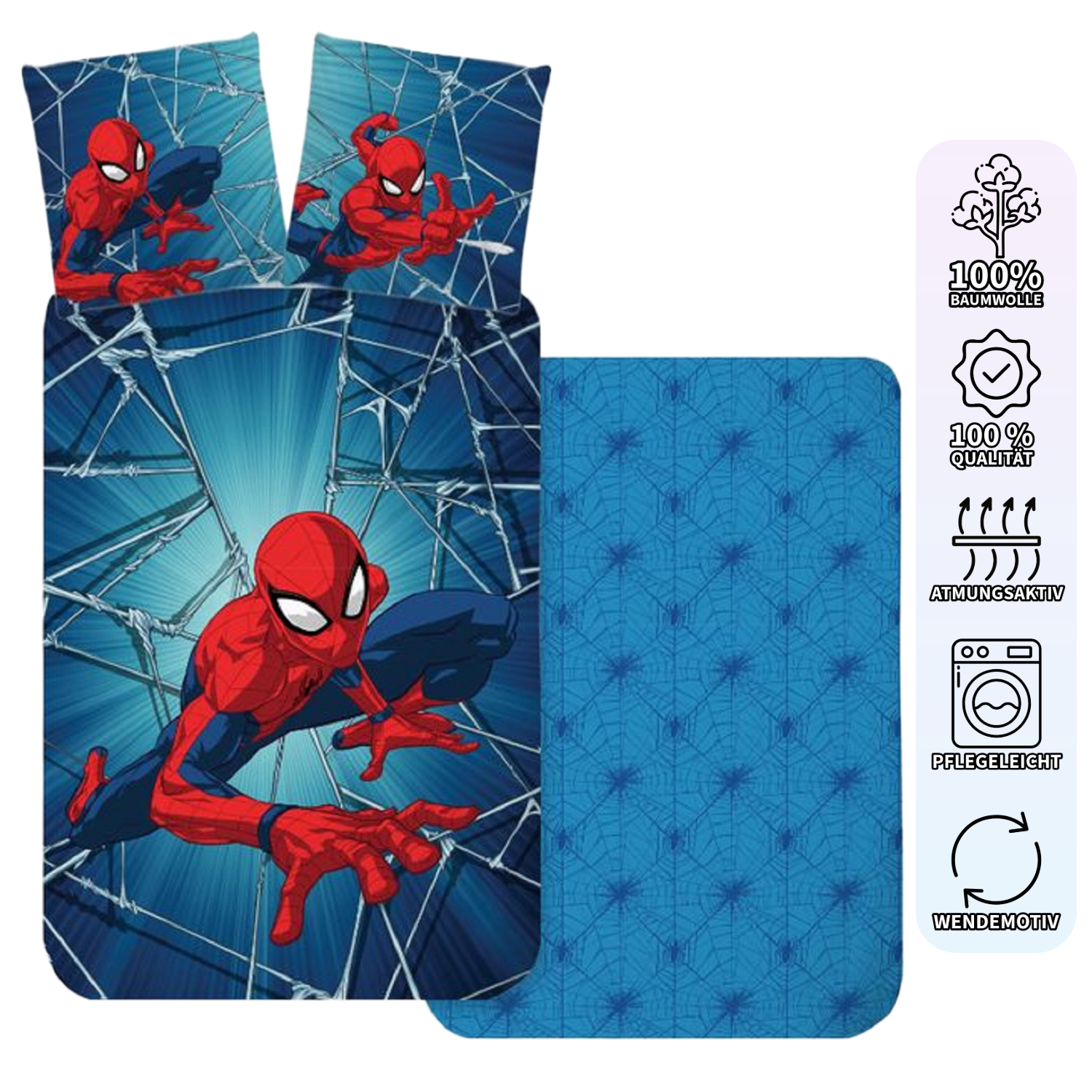 Spiderman Baby Bettwäsche Set 100 x 135 cm 40 x 60 cm