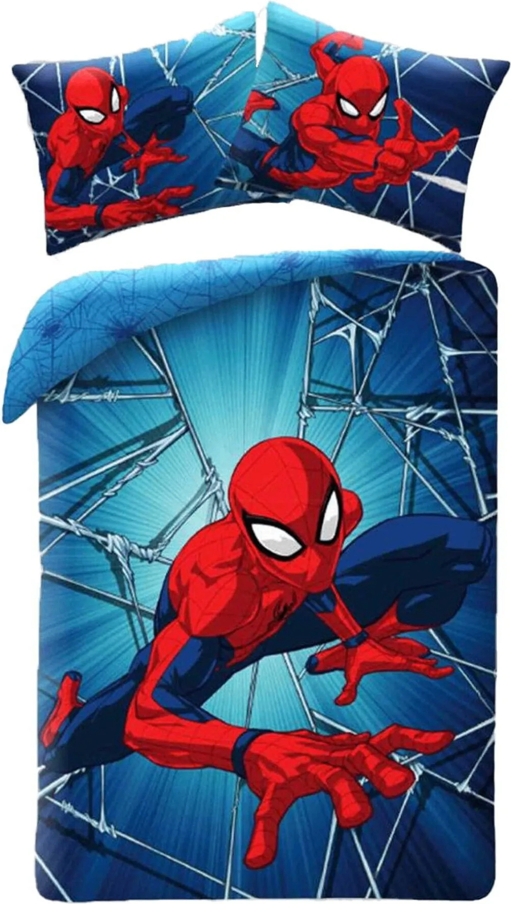 Freigestellte Produktansicht von Spiderman Baby Bettwäsche Set 100 x 135 cm / 40 x 60 cm 100% Baumwolle