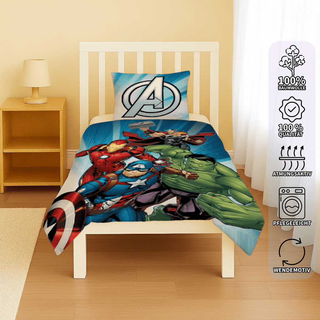 Kinderbettwäsche Avengers Baby Bettwäsche 100 x 135 cm