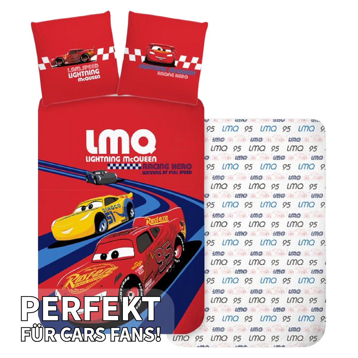 Disney Cars Baby Bettwäsche 40 x 60 cm + 100 x 135 cm