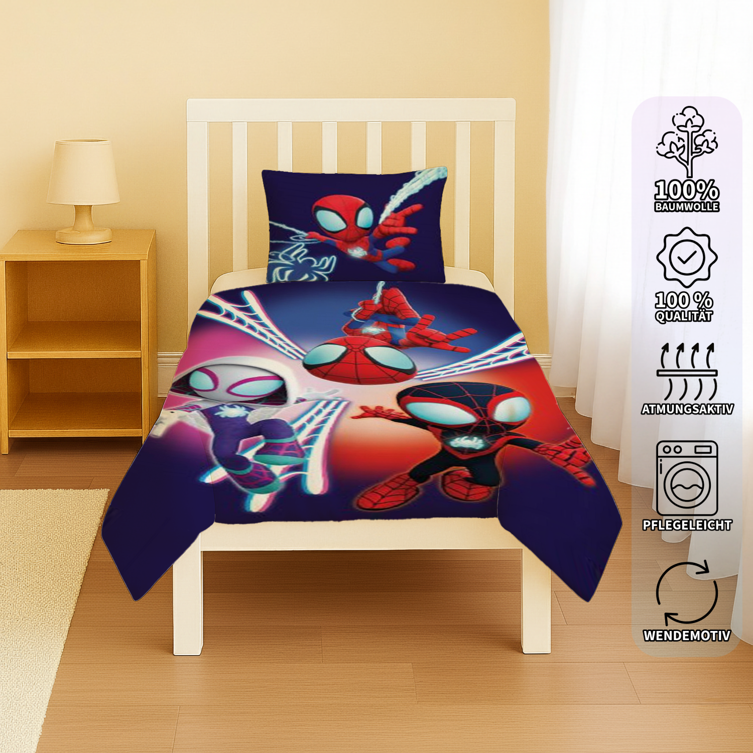 Spidey Baby Bettwäsche Set 100 x 135 cm 40 x 60 cm