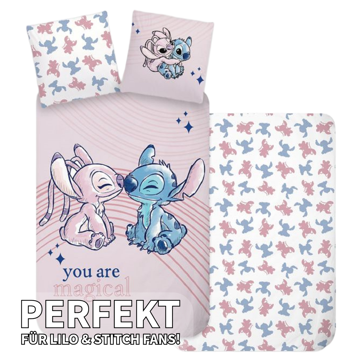 Lilo und Stitch Baby Bettwäsche 100 x 135 cm
