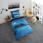 Bettwäsche Set mit Schneelandschaft 135 x 200 cm