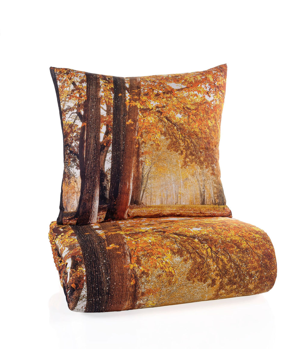 Bettwäsche Set mit Herbstlandschaft 135 x 200 cm