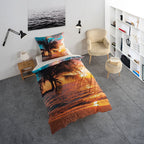 Bettwäsche Set mit Sonnenuntergang 135 x 200 cm