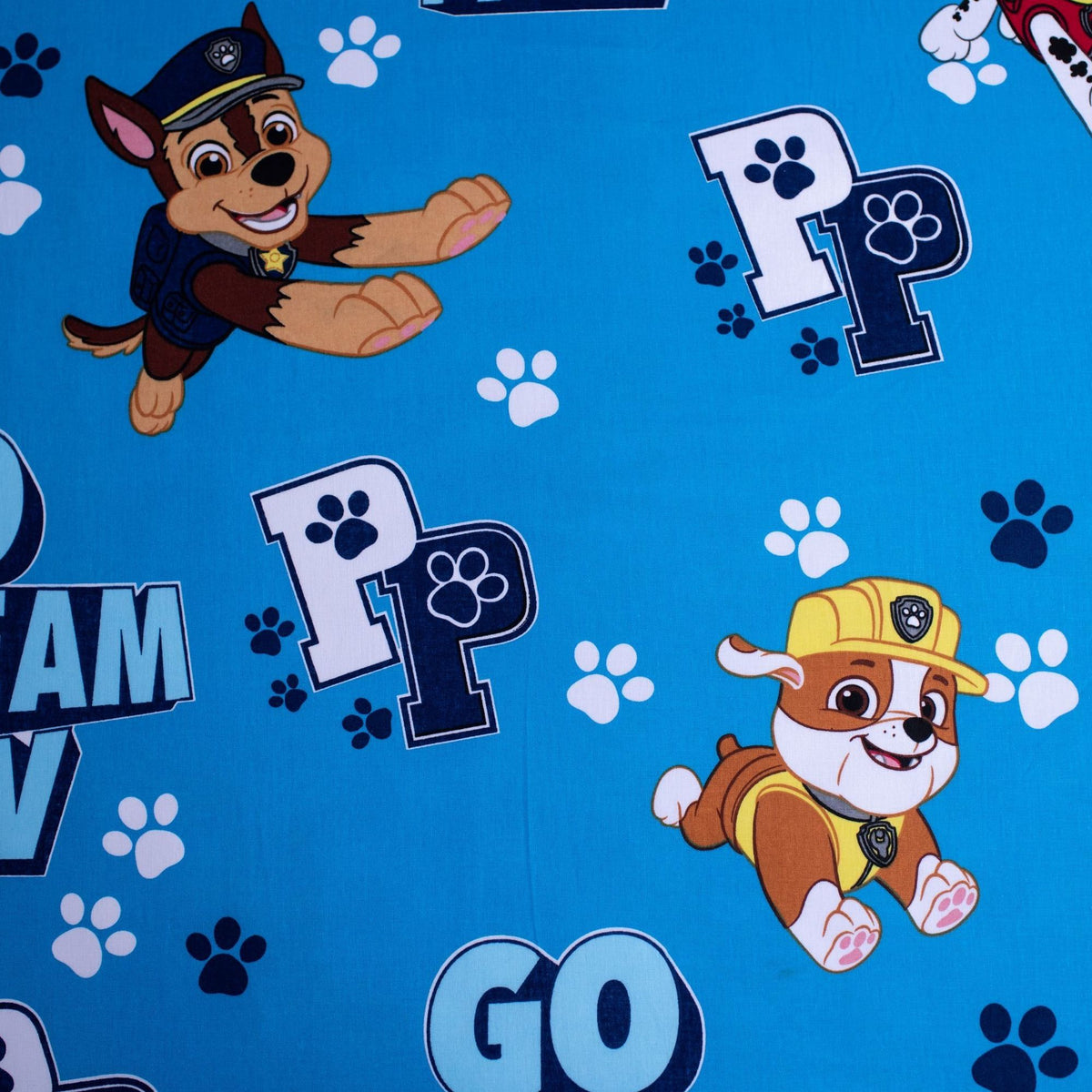 Paw Patrol Spannbetttuch Spannbettlaken mit Gummizug 90 X 200 cm