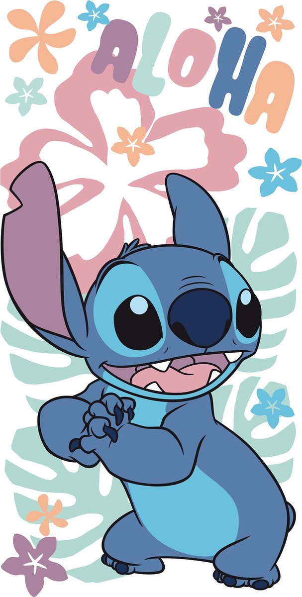 Disney LILO & STITCH Duschtuch Strandtuch Badetuch 70 x 140 cm mit Aloha Schriftzug