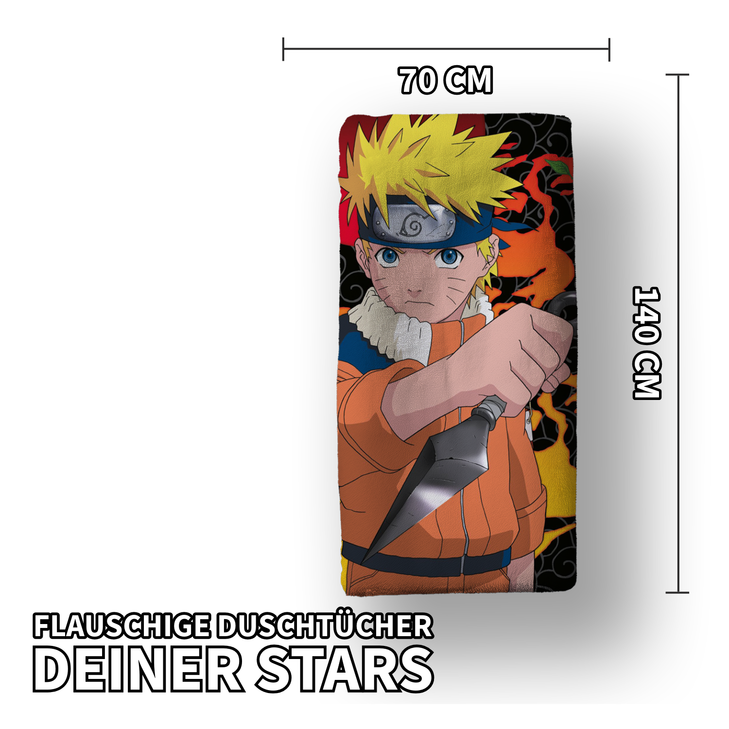Naruto shower towel, beach towel, bath towel 70 x 140 cm